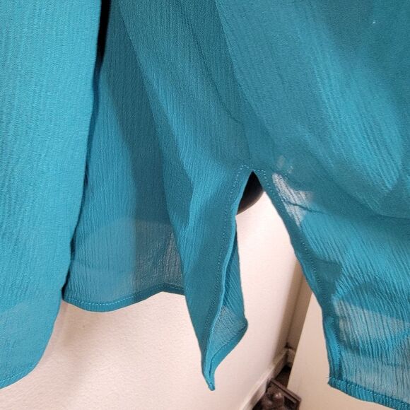 Cervelle sequin bohemian chiffon peasant top size 3x - Picture 7 of 10